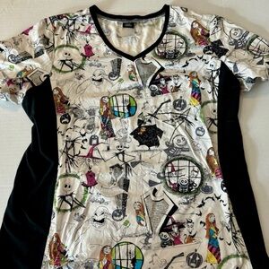 Disney Nightmare Before Christmas Scrub Top